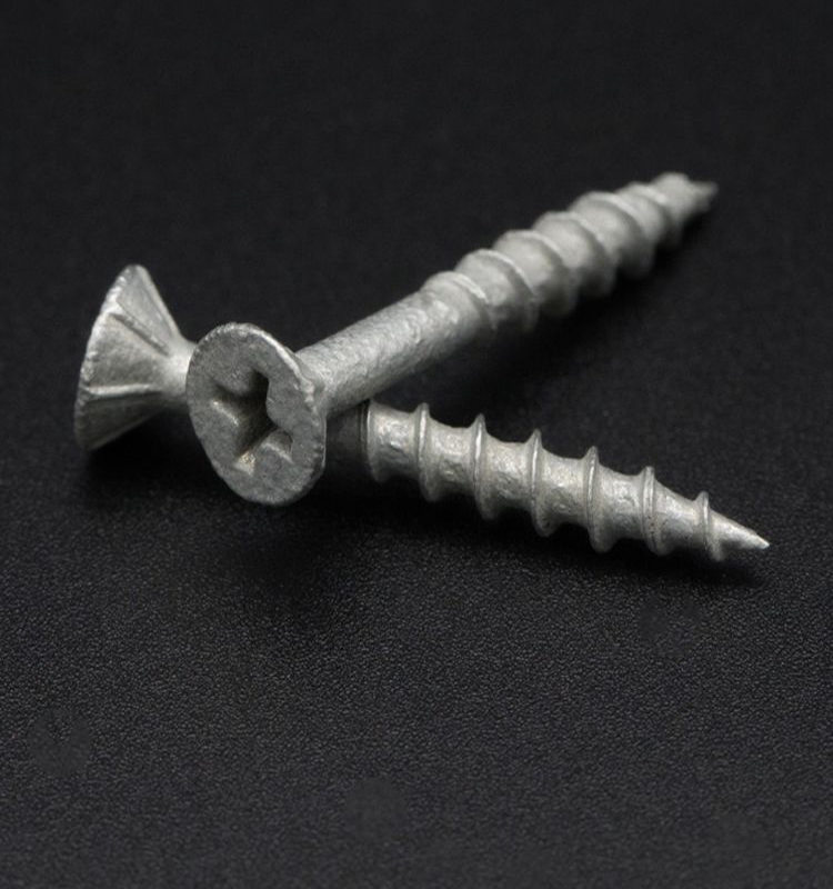 Crux countersunk caput clavorum fibrarum crassarum (galvanized calida-intinge, cum 6 costis)